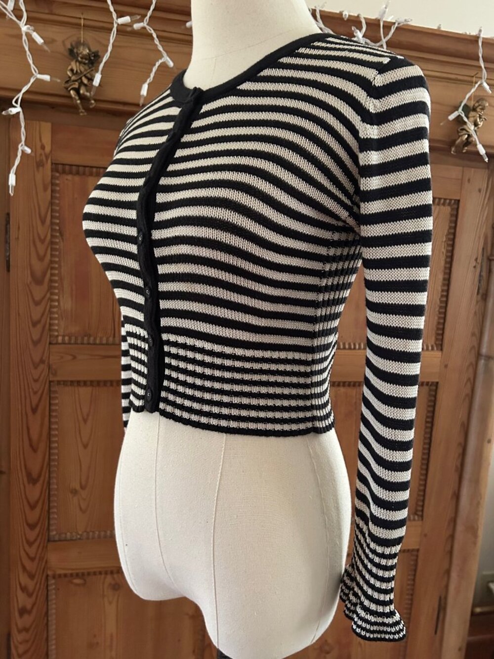 Vintage Betsey Johnson Black & White Striped Knit Top